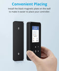 Hand holding Reef Light Controller And LED Timer For HyperReef 50 100 150 Gen 1, showing display and magnetic wall plate.