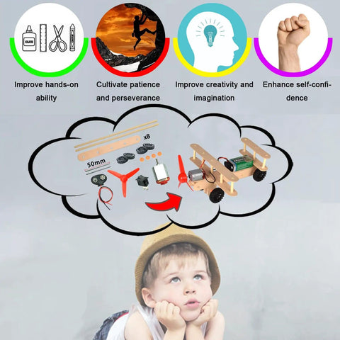 465 Piece DC Motor Kit For DIY STEM Projects With LED Lights Vanes Propeller AA Battery Holder Plastic Gears And Electrical Engineering Fun For Kids Education And Hands On Learning