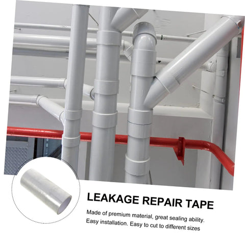 Water Pipe And Basin Seam Sealer Tape For Leak Repair Quick Fix Waterproof Mending Tape applied on plumbing pipes