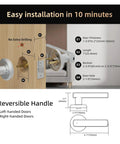 No Sweat Smart Lock Keyless Entry Door Lock Biometric Fingerprint Scanning Electronic Keypad Deadbolt installation guide with dimensions