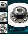 Rear Wheel Hub And Bearing Assembly For Audi A3 2006 To 2020 And A3 Sportback E Tron 2016 To 2018 512336 in metallic finish