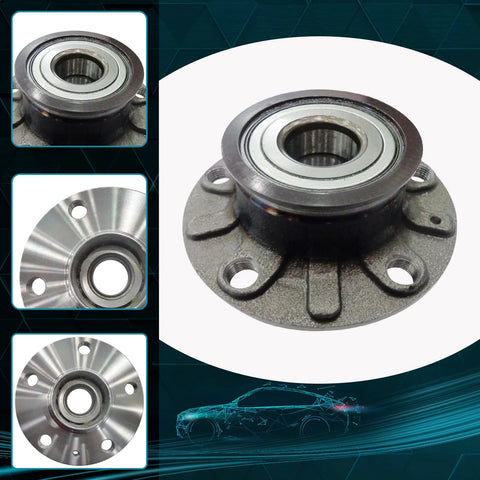Rear Wheel Hub And Bearing Assembly For Audi A3 2006 To 2020 And A3 Sportback E Tron 2016 To 2018 512336 in metallic finish