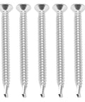 Non Slip Countersunk Screw Set 304 Stainless Steel Drill Screws For Wood Metal Plastic Fine Thread 50mm Length M4 18 100 Pack