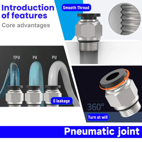 30 Pack Push To Connect Pneumatic Fittings 6Mm OD Tube With M10 Thread Black Straight Quick Connect Features and Usage