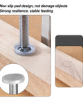 Beefy 2 Pack C Clamp Set Heavy Duty Wide Jaw 304 Stainless Steel For Woodworking Metalworking And DIY Repairs With A Strong Firm Grip And Reliable Performance. non-slip pad on wood board