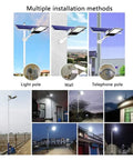 Multiple installation methods for Badass Outdoor Solar Flood Light With Remote Control Ip66 Waterproof Security Wall Lamp.