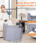 Under Desk Foot Warmer With 12 Hour Timer 8 Heat Levels Foldable Portable Space Heater in grey with auto shut-off feature