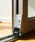 Heavy Duty Sliding Door Rollers Set Of Four Featuring Whisper Quiet Rubber Caster Wheels That Ride Smooth As Butter On Wooden Gates Patio Doors And Room Dividers, close-up view of roller assembly.