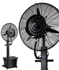 Beat The Summer Heat With This Badass Atomizing Floor Fan delivering wide angle water mist cooling and auto swivel action.
