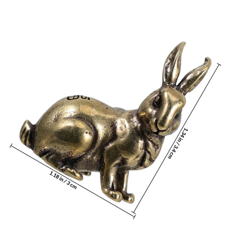 Solid Brass Rabbit Cabinet Pull Set With Vintage Brass Knobs Antique Finish Drawer Pulls For Kitchen Cabinets And Wardrobes 2 Pack