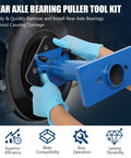 Rear Axle Bearing Puller And Installer Kit With ABS Tone Ring Adapter Plate in use on Toyota vehicle