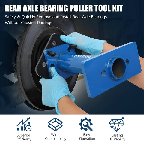Rear Axle Bearing Puller And Installer Kit With ABS Tone Ring Adapter Plate in use on Toyota vehicle