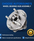 Front Wheel Bearing Hub Assembly 513257 Fits Toyota RAV4 06-12 2.4L 2.5L, Scion tC 11-16, xB 08-15, Prius V 12-18, Corolla iM 17-18, Lexus HS250h 10-12 Five Lug Direct Replacement with silver finish.