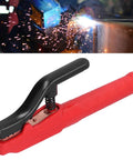 Heavy Hitter Welding Electrode Clamp, 1000A Copper Jaw Stinger with scald resistant grip and rubber handle