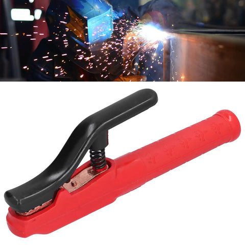 Heavy Hitter Welding Electrode Clamp, 1000A Copper Jaw Stinger with scald resistant grip and rubber handle