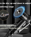 Lyshujli pneumatic chamfering tool, mini air-powered beveler with 1/4-inch air inlet, side view