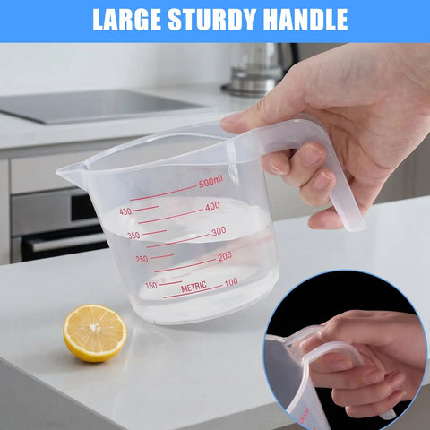 500ml cup from Three Pack Measuring Cups Set 250ml 500ml 1000ml BPA Free Non Toxic Durable Kitchen Tools For Precise Cooking And Baking Easy Pour