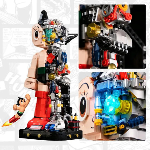 Astro Boy Mechanical Building Set With Clear Version Licensed Classic Anime Figure Brick Model For Adults And Fans Collectible Robot