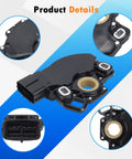 Premium Neutral Safety Switch For Ford F150 E250 Expedition Replaces OE 1L2Z7F293AA, side view showing heat-resistant housing and connector.