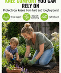 Heavy Duty Kneeling Pad 2 Pack Extra Thick High Density Foam Floor Cushion Waterproof Black Mat in use while gardening.