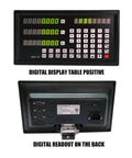 Front and back view of Digital Readout Display Kit With 3 Piece 0-1000mm Linear Scales Encoder for Milling Machines Lathes Drilling