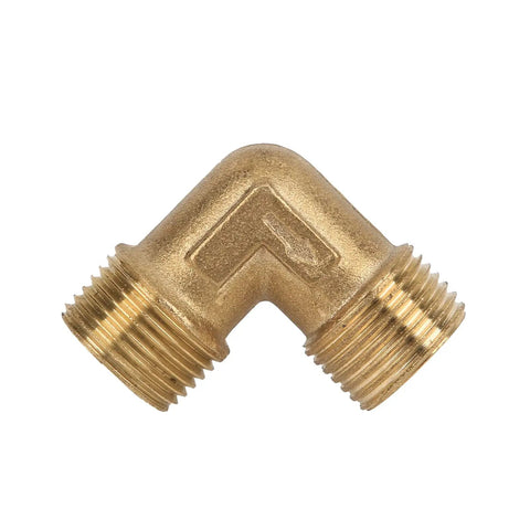 Right Angle Brass Elbow Fitting 90 Degree G3/8 Thread for Air Compressor Quick Connect Adapter for Tight Spots, Leak-Proof Connector