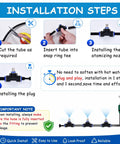 Installation steps for Easy Install Mist Kit For Warehouse Cooling And Livestock Shelter Relief Greenhouse Humidification And Outdoor Cooling Industrial Pro Grade Misting System With Adjustable Run Lengths From 33 To 656 Ft For Farms Patios Gardens