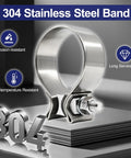 2.5 Inch Exhaust Clamp Narrow Band Stainless Steel 304 Muffler Clamp corrosion-resistant high-temperature resistant