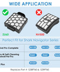 Compatible filters showing wide application for Shark Navigator vacuums, including models ZU60 and NV500. Replaces 1238FT60, 1239FT60.