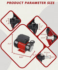 Badass 110V Electric Self Priming Diesel Fuel Transfer Pump with measurements 8.6" x 7.5" x 5.1" for quick garage tasks.