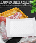 200 Pack Meat Absorbent Pads 4x7 Inch Soaker Pads with PE Film and Pork Tray