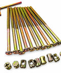 Beefed Up Barrel Nut And Bolt Fastener Set For Furniture, Heavy Duty Cross Dowel Connectors Kit With Allen Wrench, 10 sets shown