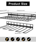 Product dimensions for Heavy Duty Floating Power Tool Organizer Wall Mount Rack For Tools And Drills Two Pack Garage Storage Solution.