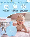 Ultra Soothing Baby Sleep Soother With Gentle Vibration Portable Vibrating Mattress Pad for Newborn and Infant next to happy baby