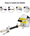 Beast 4 Jet Plaster And Stucco Sprayer Pneumatic Cement Mortar Gun assembly steps, emphasizing attachment and stability features.