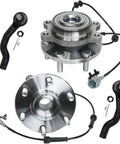 4WD Front Wheel Hub Bearing Kit For 2005-2019 Nissan Frontier, 2005-2012 Pathfinder, 2005-2015 Xterra, 2 hubs, 2 tie rods