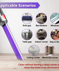 Crevice Tool With LED Lights Quick Release Nozzle For Dyson V7 V8 V10 V11 V15 Cordless Vacuum Cleaners in various cleaning scenarios