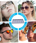 Straight Up Neat And Quick To Organize With This Six Grid Sunglasses Tray perfect for sorting eyewear, featuring grey fabric material.
