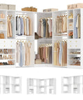 Transform Your Daily Routine With This Nifty White Closet System Set Of 3 featuring four spacious drawers and hanging rods.