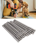 Rock Solid 12 Piece Screwdriver Bit Set With S2 Alloy Steel Construction And Precision Tips For Electric Drill Or Manual Use Featuring Sandblasted Anti Rust Surface To Save Your Tools From Damage And Wear, 12 bits