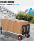Beefy Heavy Duty 2 In 1 Aluminum Hand Truck Dolly Convertible With One Hand Switch For Versatile Lifting Up To 440 Lbs Four Wheel Or 220 Lbs Two Wheel, 42in