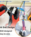 Pro High Grade Heavy Duty Heat Shrink Fork Terminals And Spade Crimp Connectors With Knockout Tough Sealed Insulation for easy wiring.