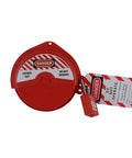 Rotating Gate Valve Lockout For 2 To 5 Inch Valve Handles ABS Safety Lockout Device with tagout label and lock for handwheel safety.