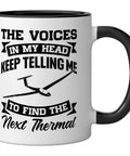 Soaring Sailplane Pilot Mug For Aviation Enthusiasts Glider Nerds Ceramic Everyday Coffee Cup Black And White Gift Idea