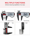 Six Inch Digital Caliper With Auto Off And Large LCD Screen Inch Millimeter Conversion Measures Length Depth Inner Outer Diameter