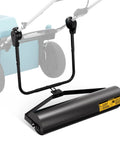 Dope Lawn Striper Kit For Push Mowers With Heavy Duty Stainless Steel Roller, shown attached to the back of a push mower.