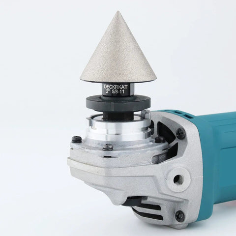 Pro Grade Two Inch Diamond Beveling Chamfer Bit For Porcelain Ceramic Granite Tiles Five Eighths Eleven Thread To Three Eighths Hex Shank Adapter Countersink Drill Bit Enlarge Trim And Shape Holes on power tool