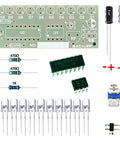 Beginner Soldering Practice Kit For DIY Electronics Training Board Learn Oscillators Counters And Frequency Dividers Hands On With N555 And CD4017 components layout
