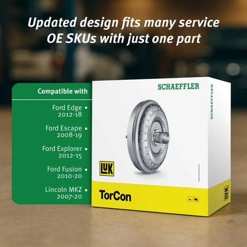 Torque Converter TC0010 Drop In Ready OE Replacement For Ford Edge 2012 To 2018, Escape 2008 To 2019, Explorer 2012 To 2015, Fusion 2010 To 2020, Lincoln MKZ 2007 To 2020 6F35 Transmission boxed unit shown with compatible models