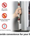 Hand gripping Vintage Snow Christmas Tree Truck Refrigerator Door Handle Covers Set Of 2 For Fridge Oven Microwave Appliances